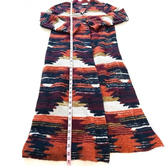 Lucky Brand Aztec Southwestern Open-Front Longline Duster – Size Medium - Picture 7 of 12